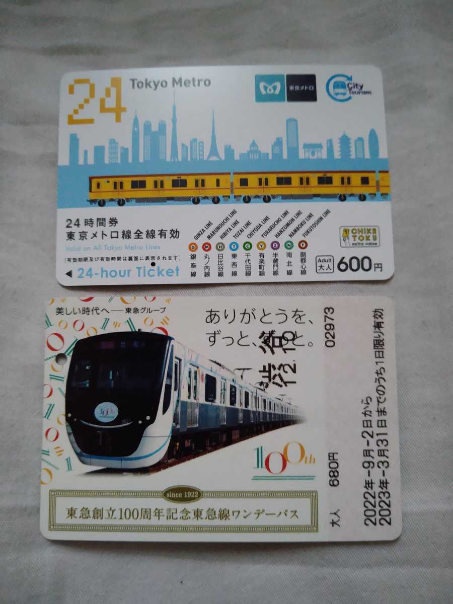 東急電鉄 東急ワンデーパス 東急創立100周年記念デザイン＆東京メトロ 