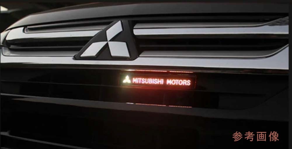 MITSUBISHI 光る LED フロント グリル エンブレム 三菱 アウトランダー 