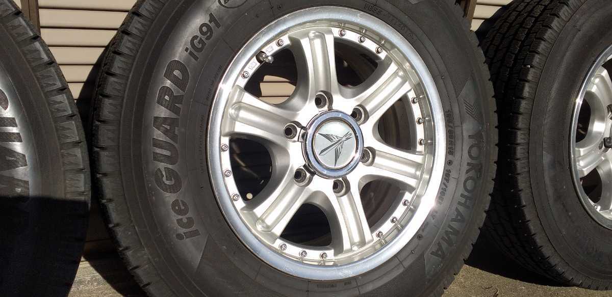 195⁄80R15 スタッドレス 6穴 アルミホイールセット ハイエース専用 