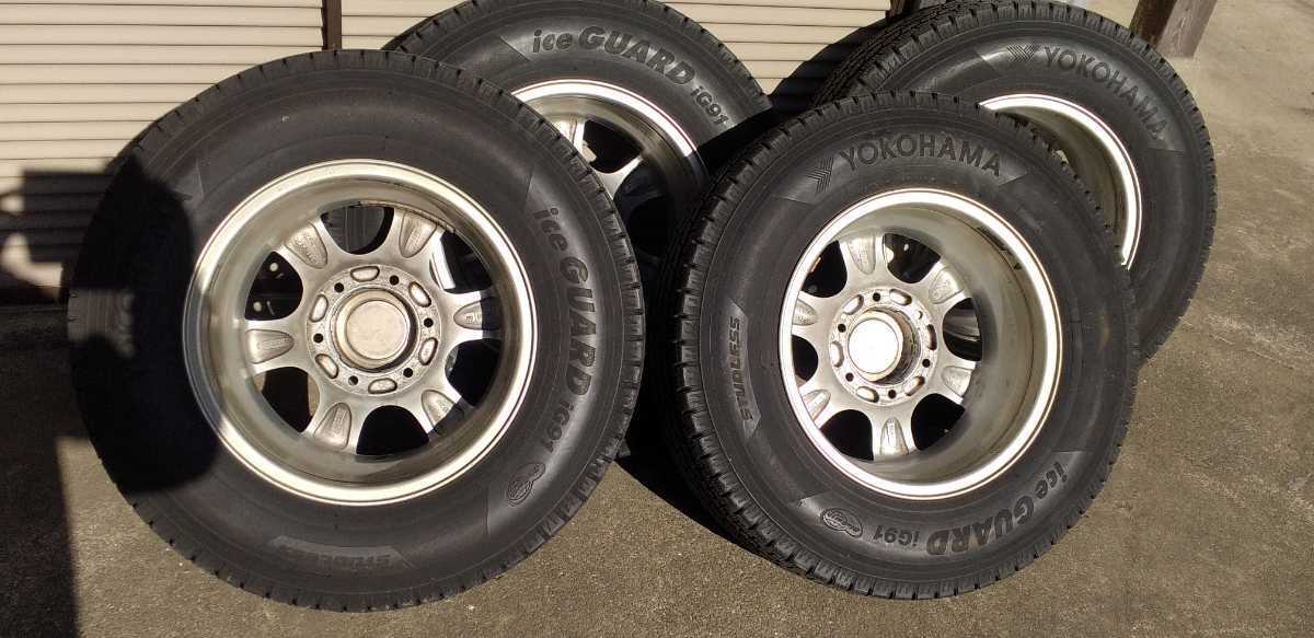 195⁄80R15 スタッドレス 6穴 アルミホイールセット ハイエース専用 