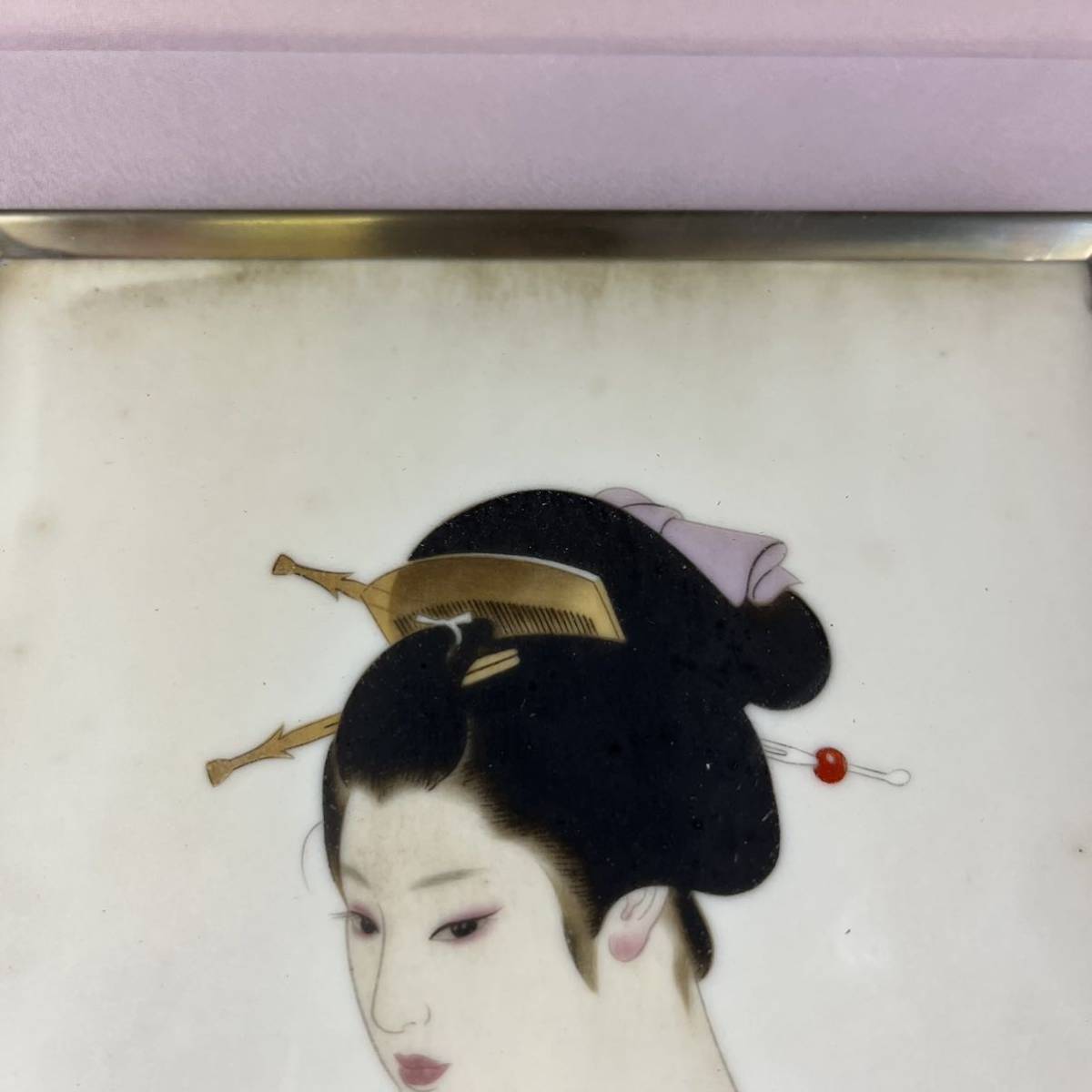 陶板額 志村 立美 1000部限定品 『羽織』直筆サイン入 陶板 美人画