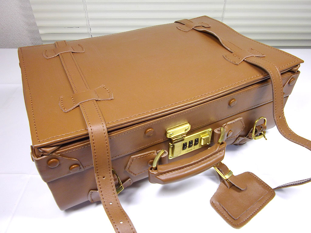 amiet☆牛革レザーアタッシュケース アミエット ブラウン 幅35cm 本革