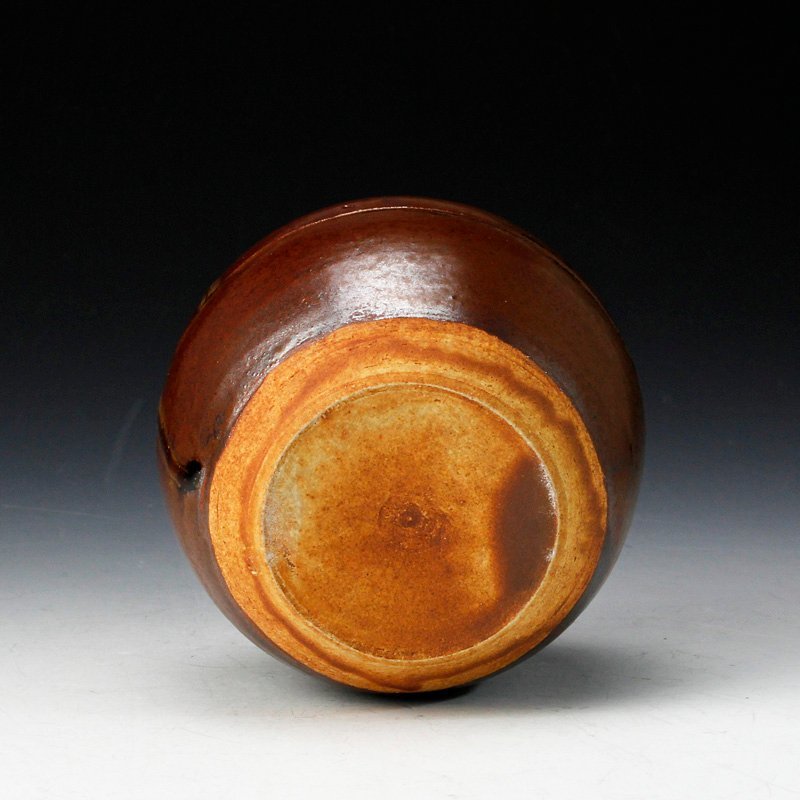 【古美味】松古窯 佐久間勝山 瀬戸肩衝茶入 茶道具 保証品 z8CS
