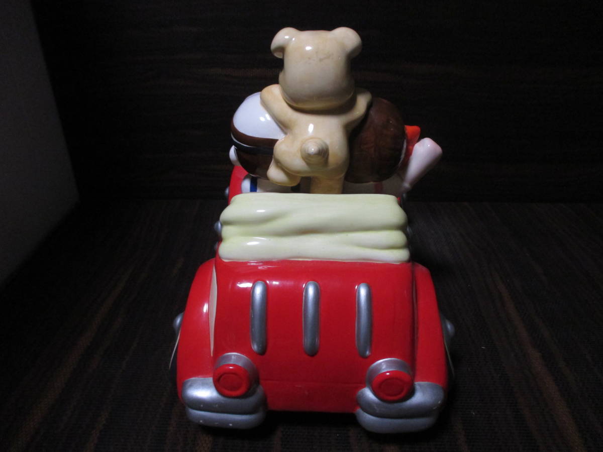 不二家 FUJKIYA ペコちゃん ポコちゃん ハッピードライブ 陶器 車 置物