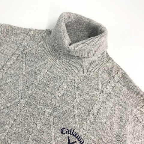 CALLAWAY キャロウェイ タートルネック ニットセーター グレー系 LL