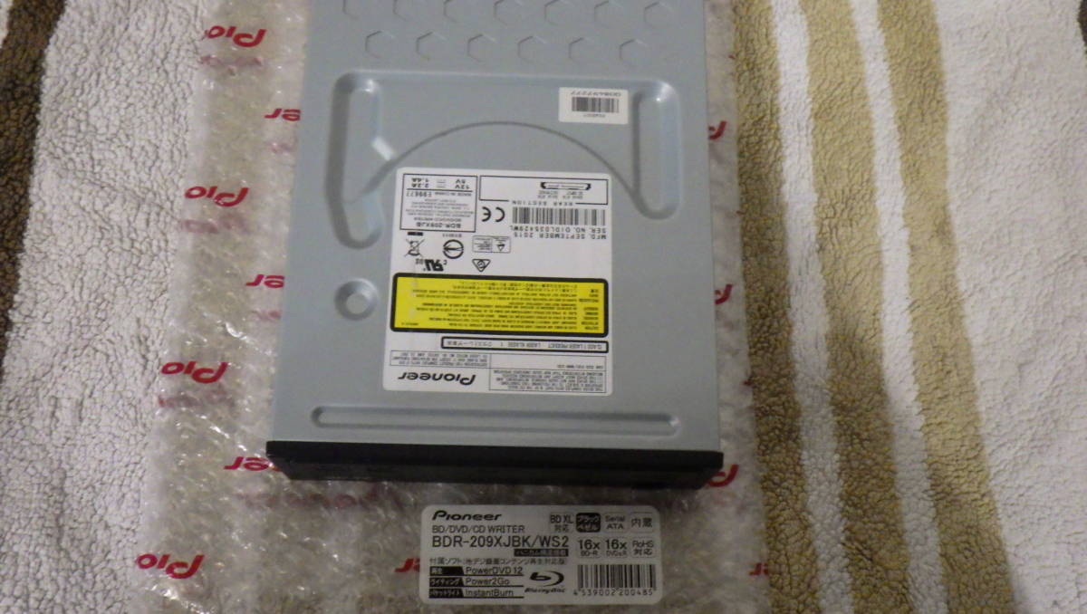 動作確認済 Pioneer BDR-209XJB 内蔵型Blu-rayドライブ Pioneer BDR-209XJB パイオニア BDR-209JBK BD内蔵ブルーレイドライブ