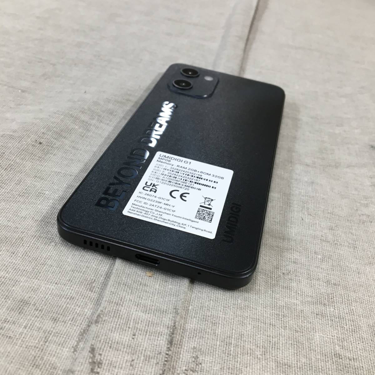G1 UMIDIGI スマホ 2gb+32gb 256gb フリーです。バッテリー 現状品　Umidigi G1 2GB/32GB SIMフリー　スマートフォン