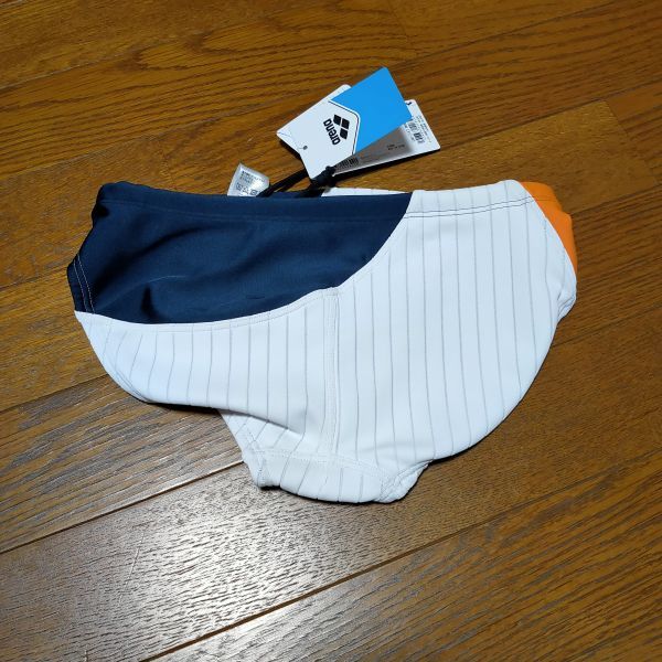 arena】アリーナ ダブルマットF/リミック 白紺オレンジ/サイズL ビキニ