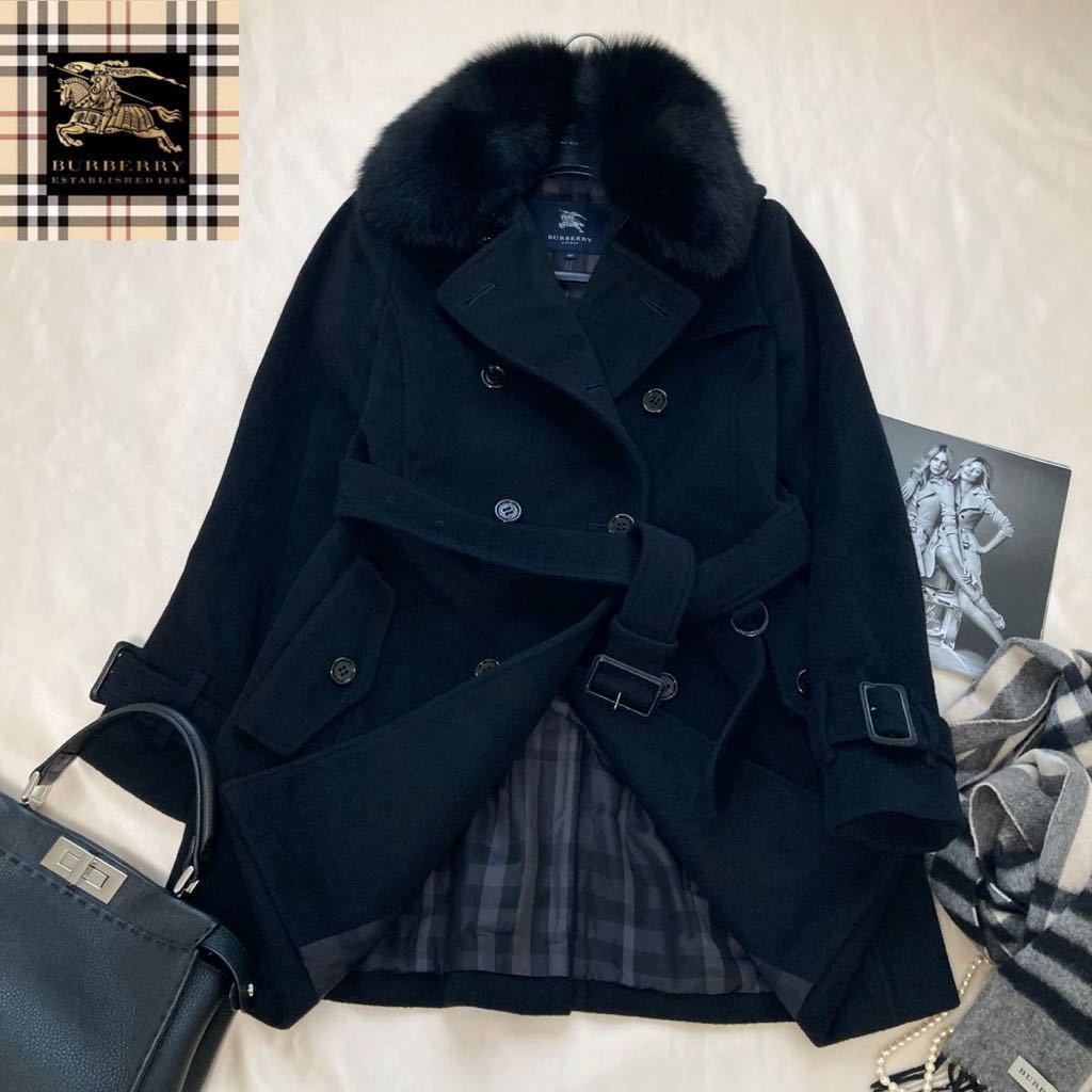◇美品◇バーバリー BURBERRY 40/11号/L 最高級フォックスファー2way 