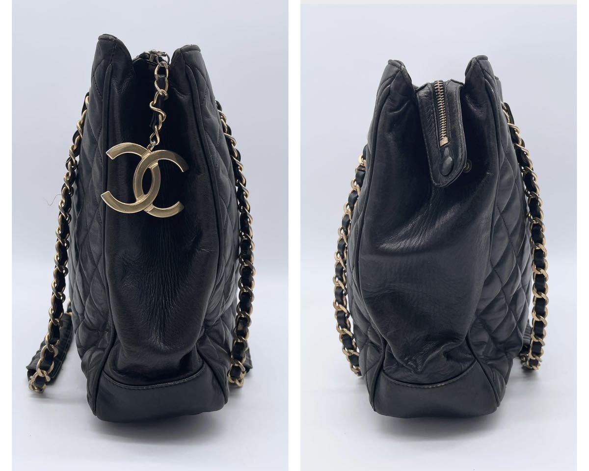 1円 ◎良品 CHANEL シャネル チェーンショルダートートバッグ 