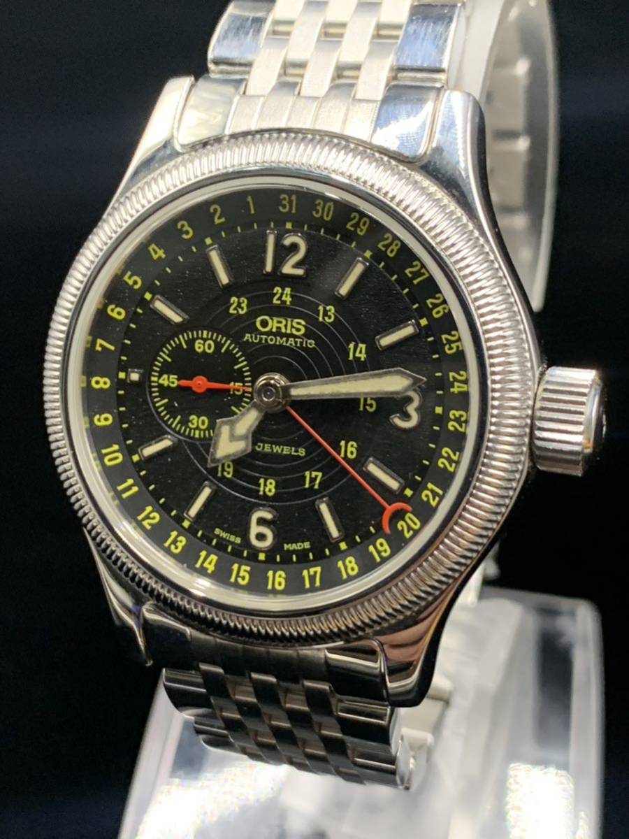1円スタートORIS オリス 7482B ポインターデイト 純正ステンレスベルト スモセコ メンズ腕時計 自動巻き 裏スケ(オリス)|売買され ...