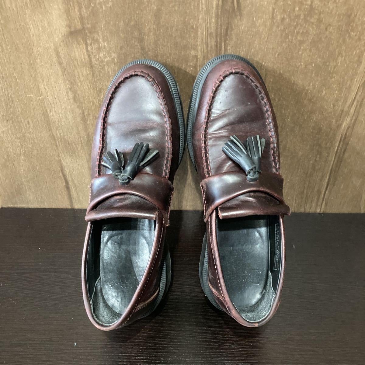 ドクターマーチン　チェリーレッド　厚底ローファー