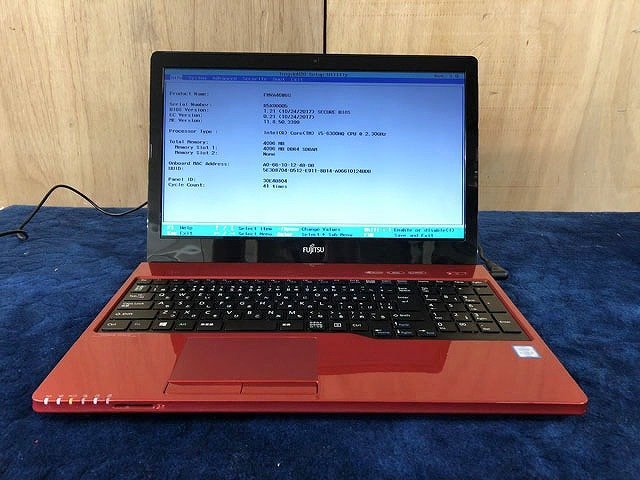 SME59771相 富士通 LIFEBOOK 15.6型 ノートPC FMVA46WRG Core i5-6300HQ メモリ4GB HDDなし ジャンク品 直接お渡し歓迎