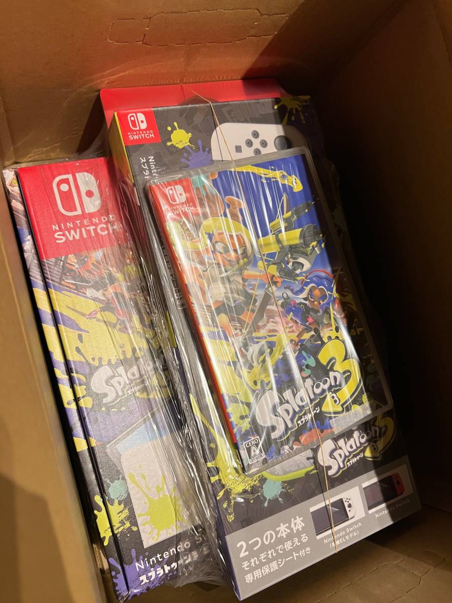 【正規品，送料無料】 Nintendo Switch 有機ELモデル スプラトゥーン3エディション＋スプラトゥーン3ソフト＋純正キャリングケース(ニンテンドースイッチ本体)｜売買されたオークション情報、yahooの商品情報をアーカ ニンテンドースイッチ本体