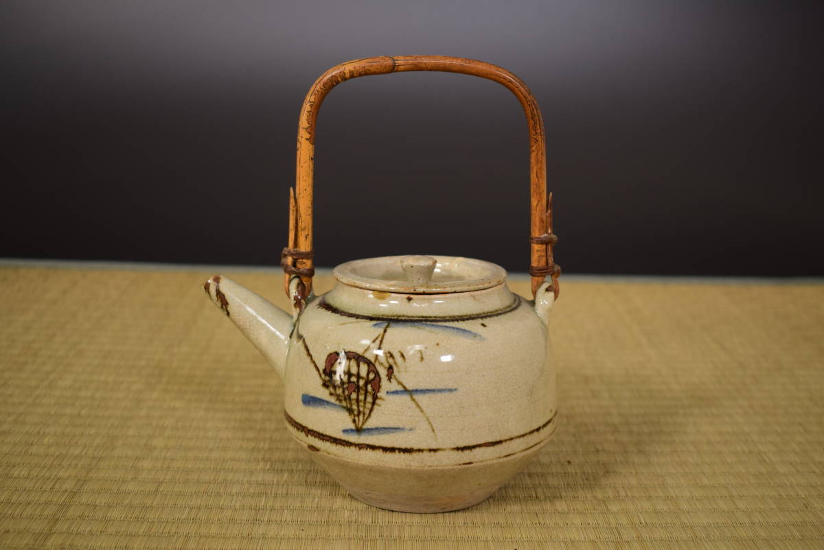 【和】(5066)　江戸　古瀬戸　絵瀬戸急須　番茶　土瓶