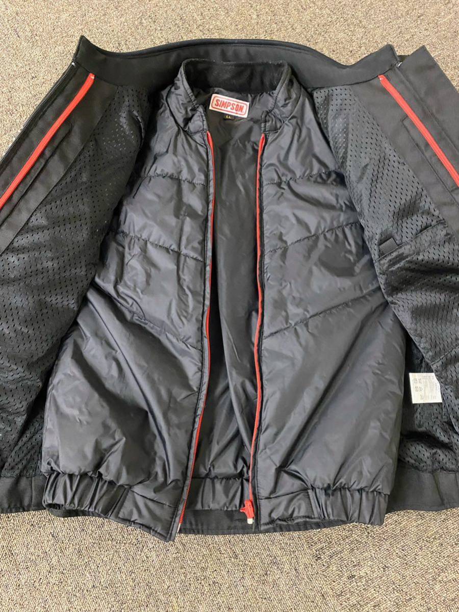 1円スタート　シンプソンSIMPSON 脱着式インナー付きウインターバイクジャケット 検索（隼　ニンジャ　カワサキ　ハヤブサ_3