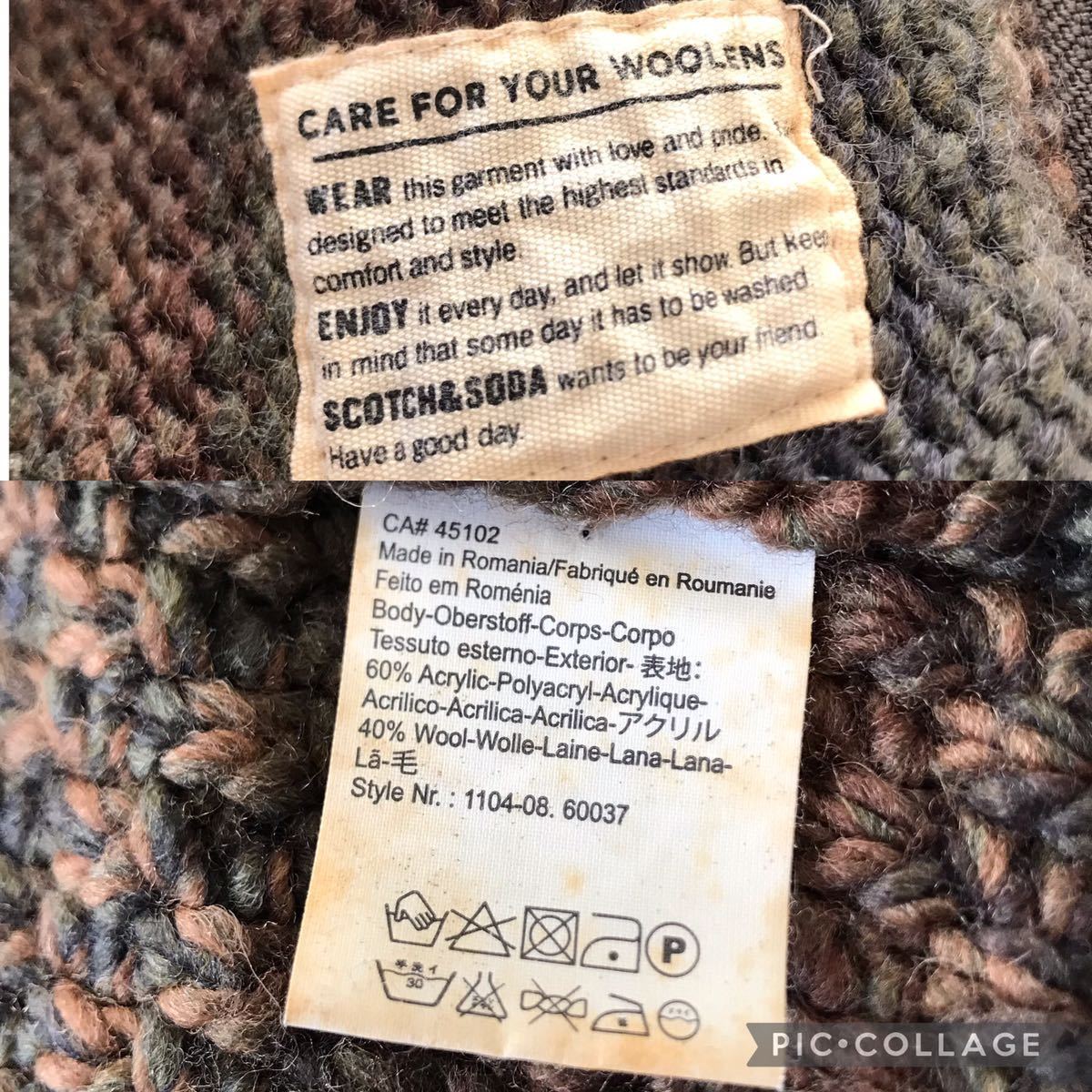 スコッチ&ソーダ SCOTCH&SODA 編み込み ケーブル ニット ショール 