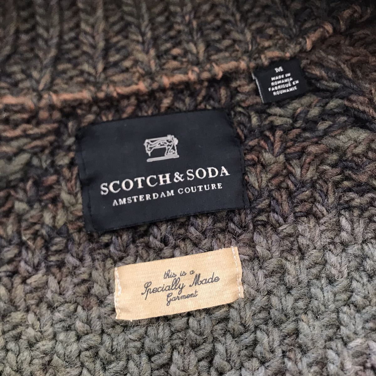 スコッチ&ソーダ SCOTCH&SODA 編み込み ケーブル ニット ショール 