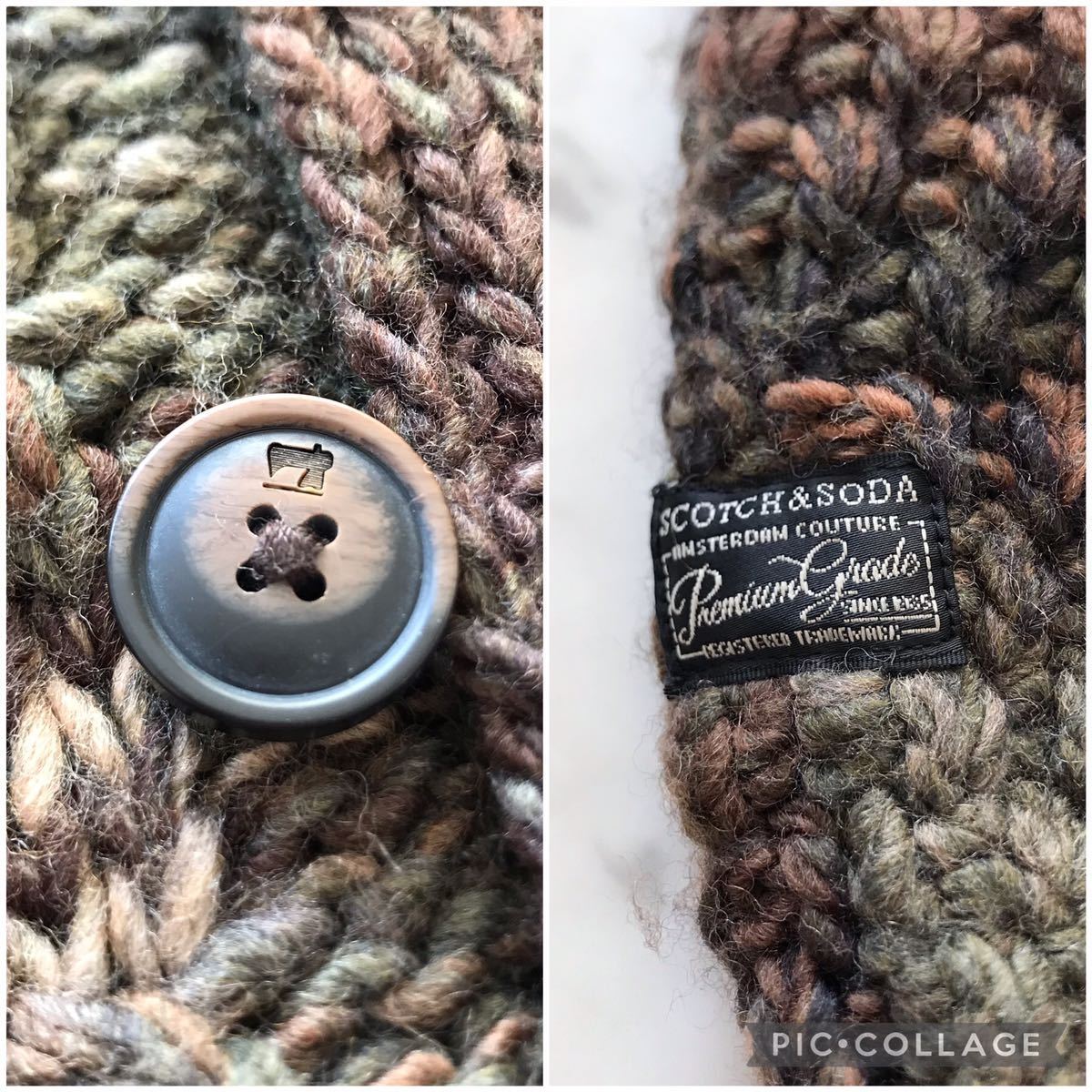 スコッチ&ソーダ SCOTCH&SODA 編み込み ケーブル ニット ショール 