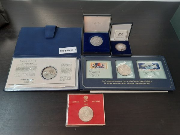 KJF48　世界の記念コイン・メダル　おまとめ5点　メキシコオリンピック1968　HALLEY'S COMET ハレー彗星 記念 コイン　など