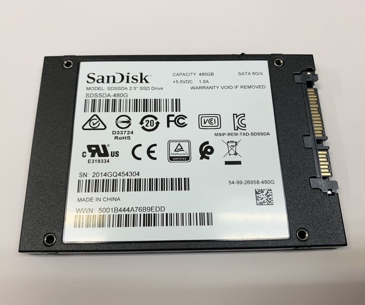 SanDisk/サンディスク SSD PLUS 480GB (SDSSDA-480G) 2.5インチSSD