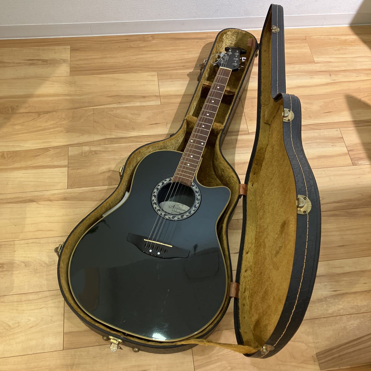 エレアコギター OVATION APPLAUSE model AE-228 YAMAHA ハードケース 