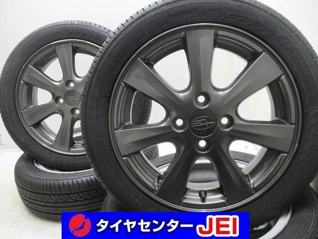 15インチ スバル純正 R2 155/60R15 4.5J+45 100 エンケイ 中古タイヤ 