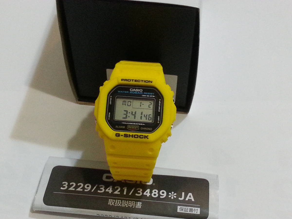 美品 箱付き CASIO カシオ G-SHOCK DW-5600REC-9JF イエロー スピード 