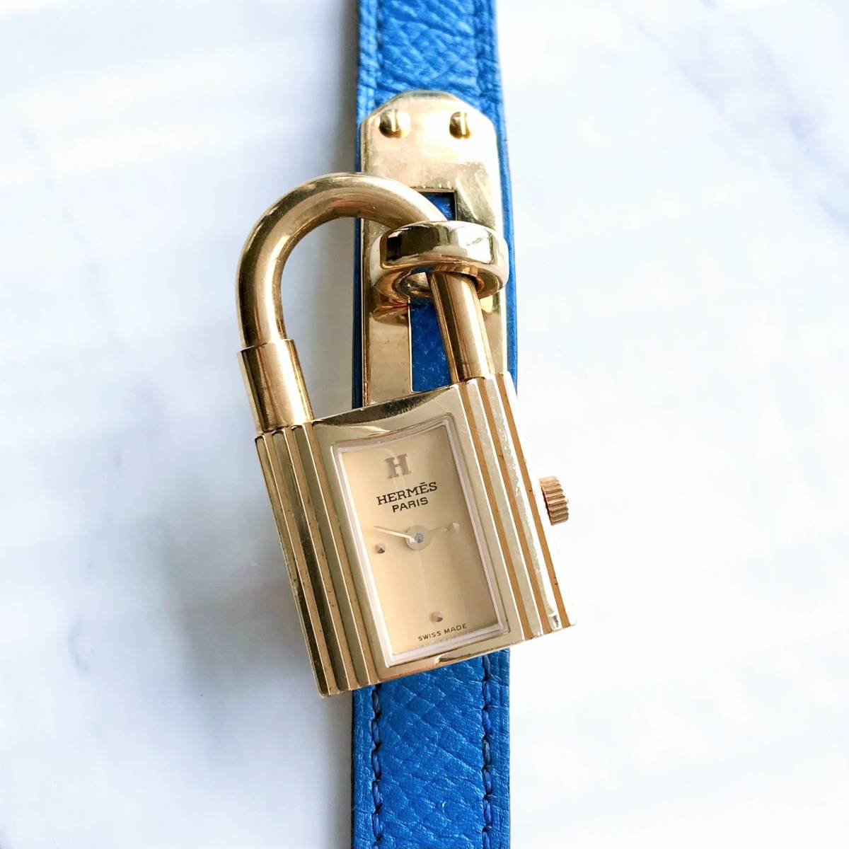 【良品】エルメス ケリーウォッチ 正規品 レディース 腕時計 電池新品