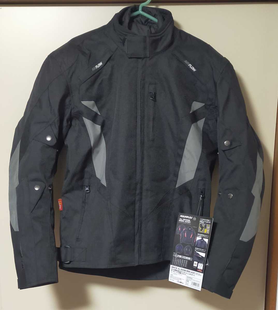 新品 バイク用 オールシーズンジャケット プロテクター SDW-8128C Lサイズ ライダース ウィンタージャケット NANKAI 冬用 防風 防寒