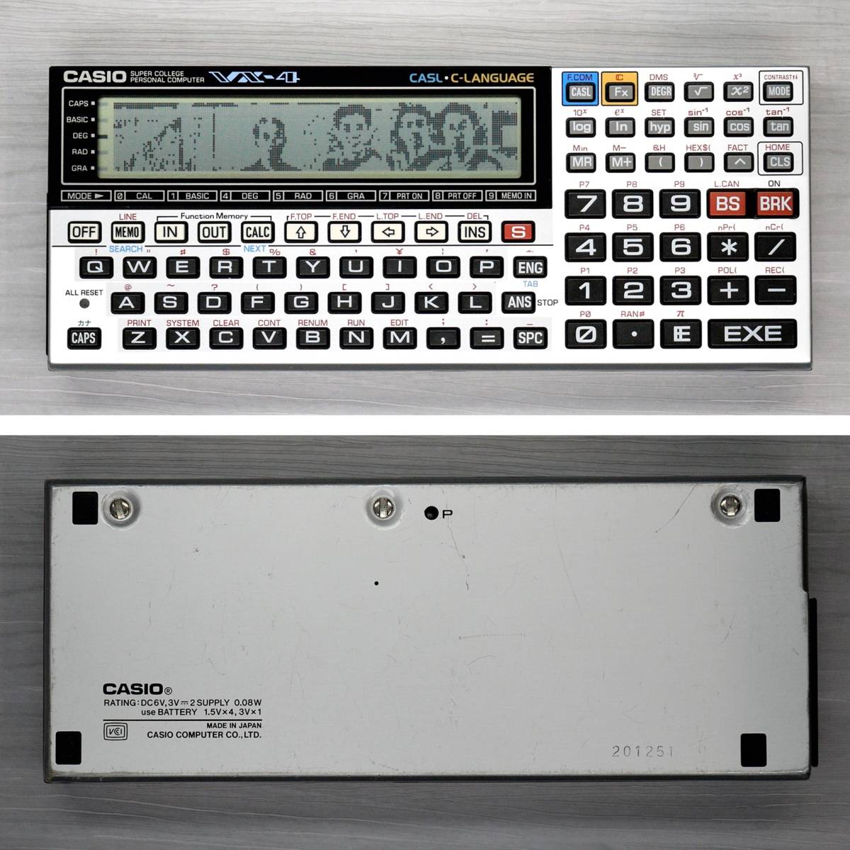 CASIO VX-4 メモリ 8→64KB 増設済 ポケットコンピュータ 整備 点検済