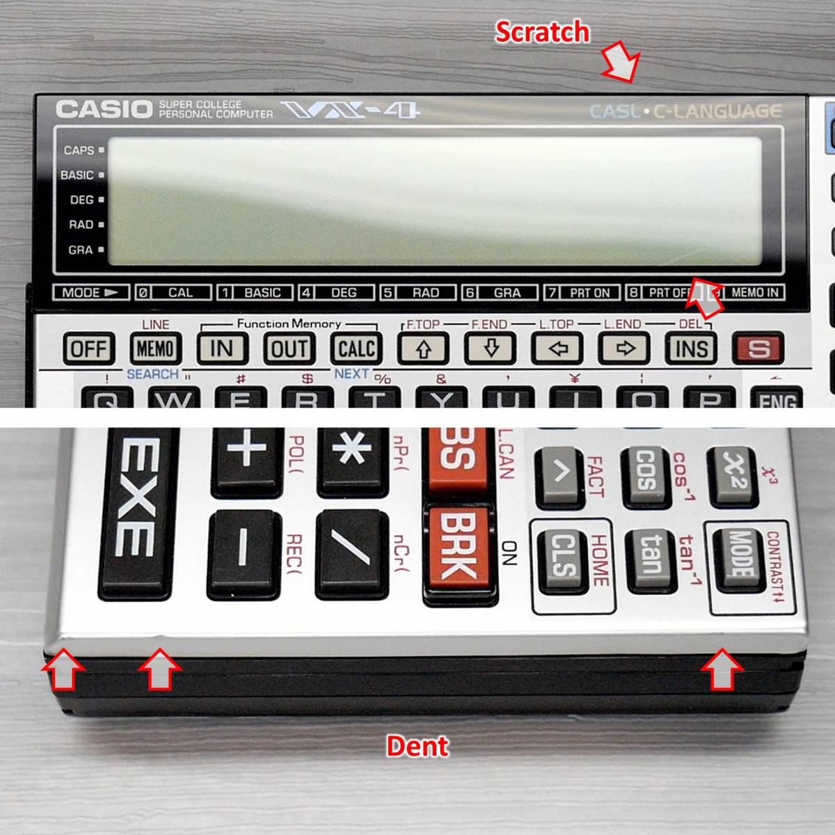 CASIO VX-4 メモリ 8→64KB 拡張済 ポケットコンピュータ 整備 点検済 