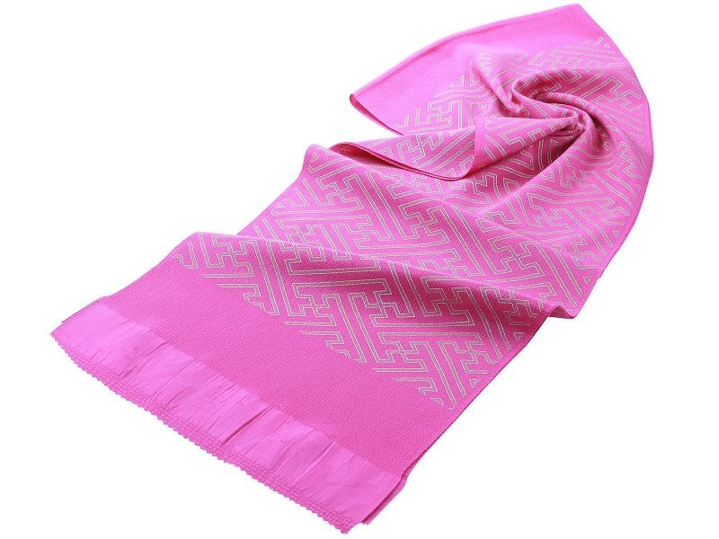 ■正絹 振袖用■縮緬 ちりめん 帯揚げ 紗綾形柄 単品 ah-250(16)【成人式 結婚式】