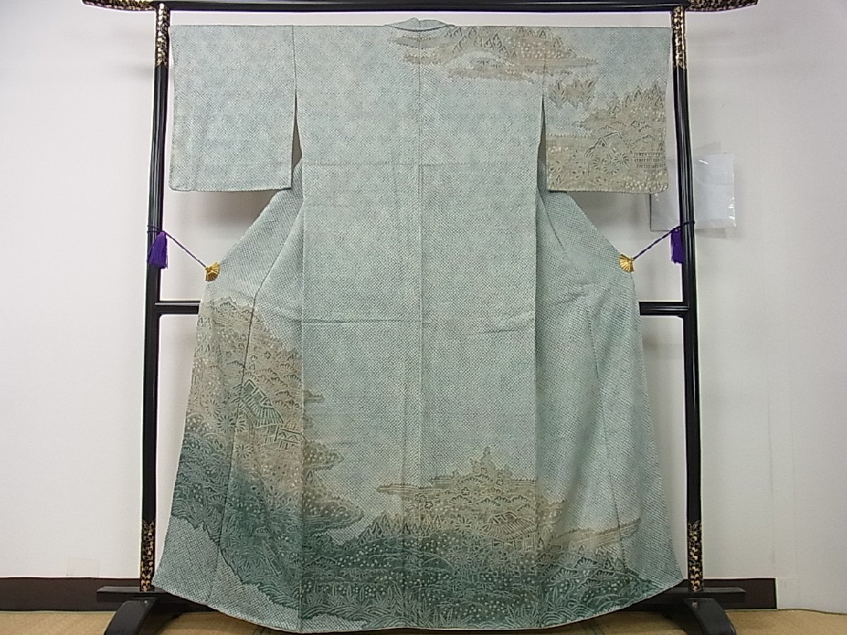 平和屋着物■名門　藤娘きぬたや・総絞り　訪問着　茶屋辻　逸品　未使用　vp3946