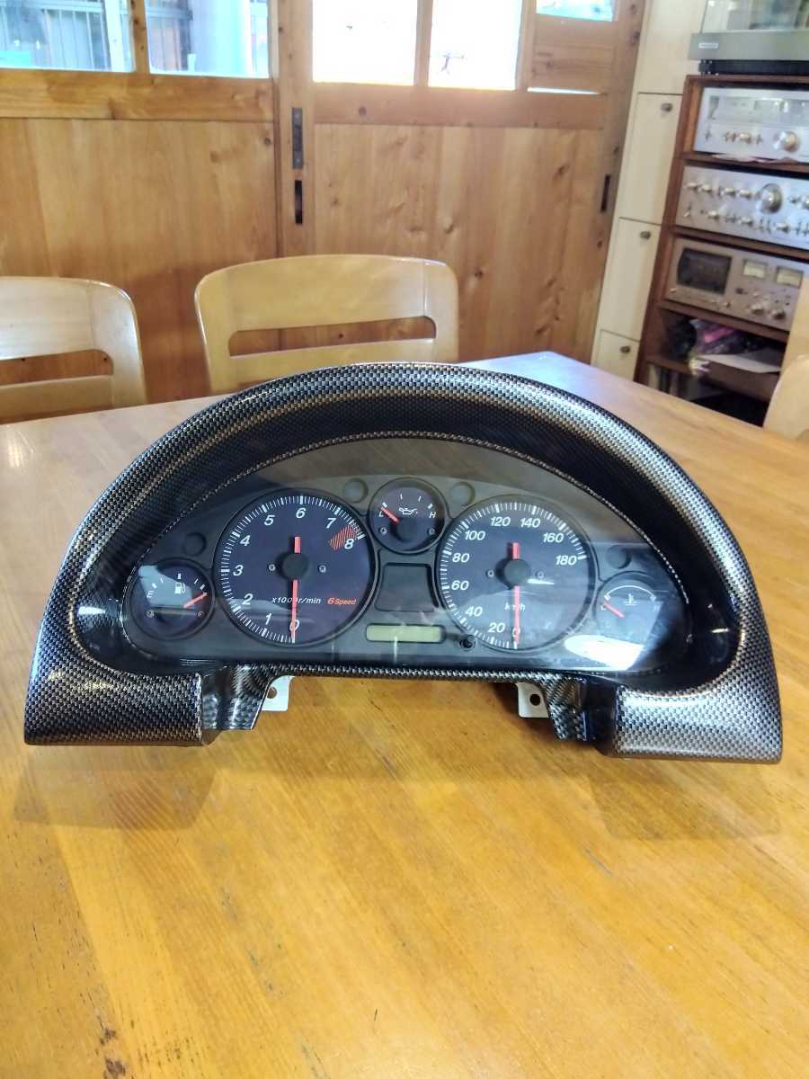 マツダロードスターＮＢ８Ｃ.６速のメーターパネル＆カーボン柄塗装のカバー