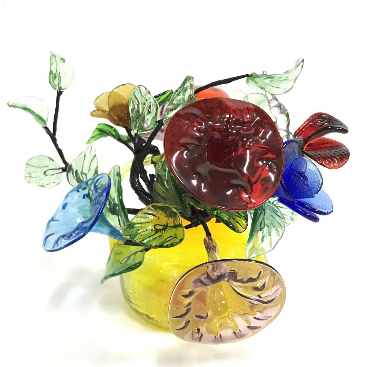 琉球ガラス 花瓶 硝子 置物 花束 花器 インテリア ガラス細工 花入れ  