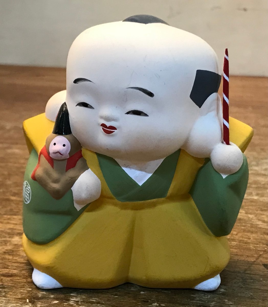 CC-8435 □送料無料□ 福助 人形 中猿 羽織袴 猿 申 干支 ちょんまげ