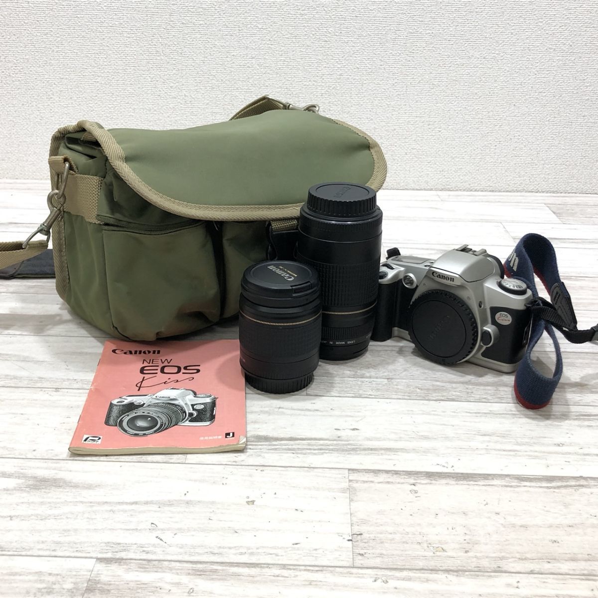 Canon キャノン NEW EOS Kissフィルムカメラ + レンズ2点 ZOOM LENS EF 