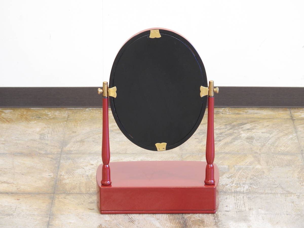 80s ミッドセンチュリースペースエイジレトロポップ赤金属ミラードレッサー