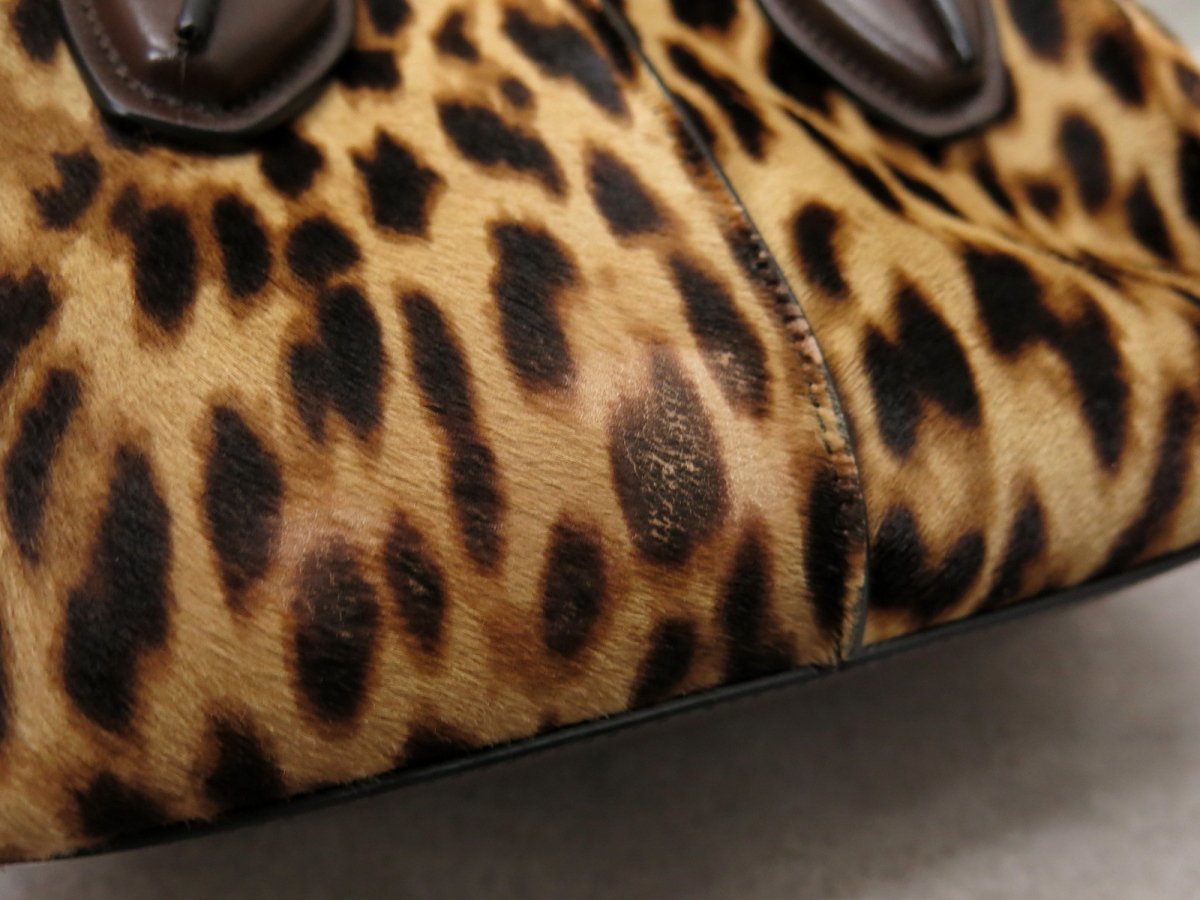 ○TOD'S トッズ○Dスタイリング○レオパード柄○ハラコ カーフ レザー