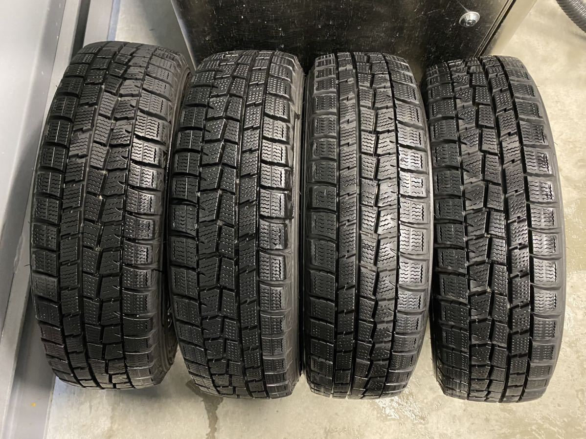 中古バリ溝ダンロップスタッドレスセット155/65R13軽自動車各種 155/65R13 19年製バリ山！ WINTER MAX 4本セット ダンロップ 155⁄65R13