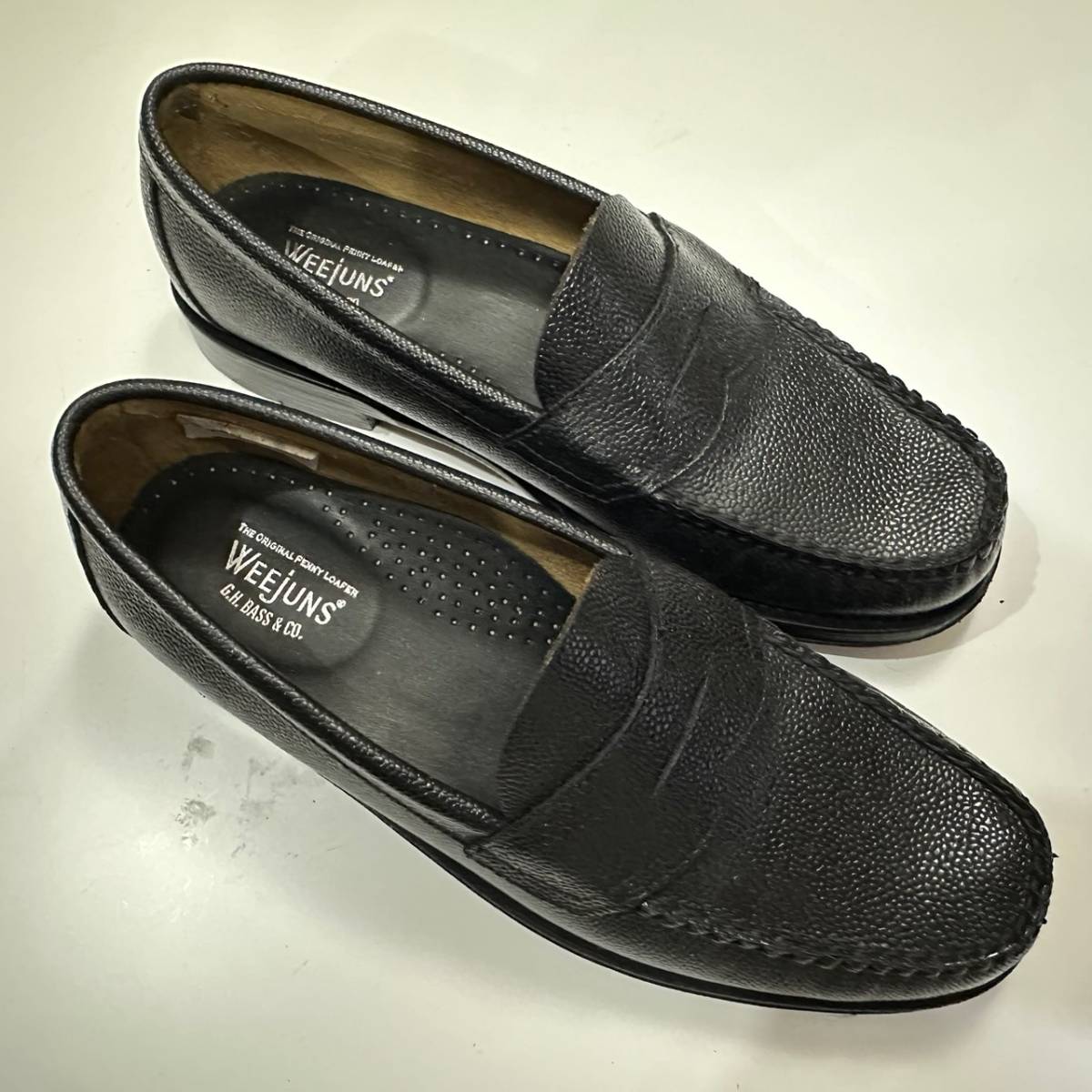 26.5～27.0cm ジーエイチ バス G.H.BASS ローファー ブラック G.H.BASS ジーエイチバス　メンズ　紳士靴　ローファー　US7 25.0