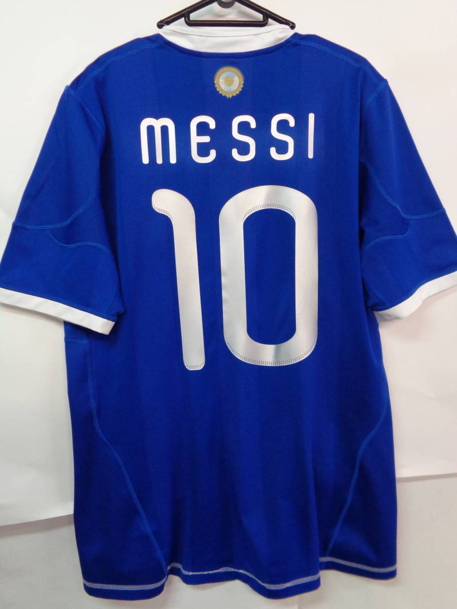 正規品中古☆メッシ＃10☆アルゼンチン代表2010A青 Mサイズ（54-76
