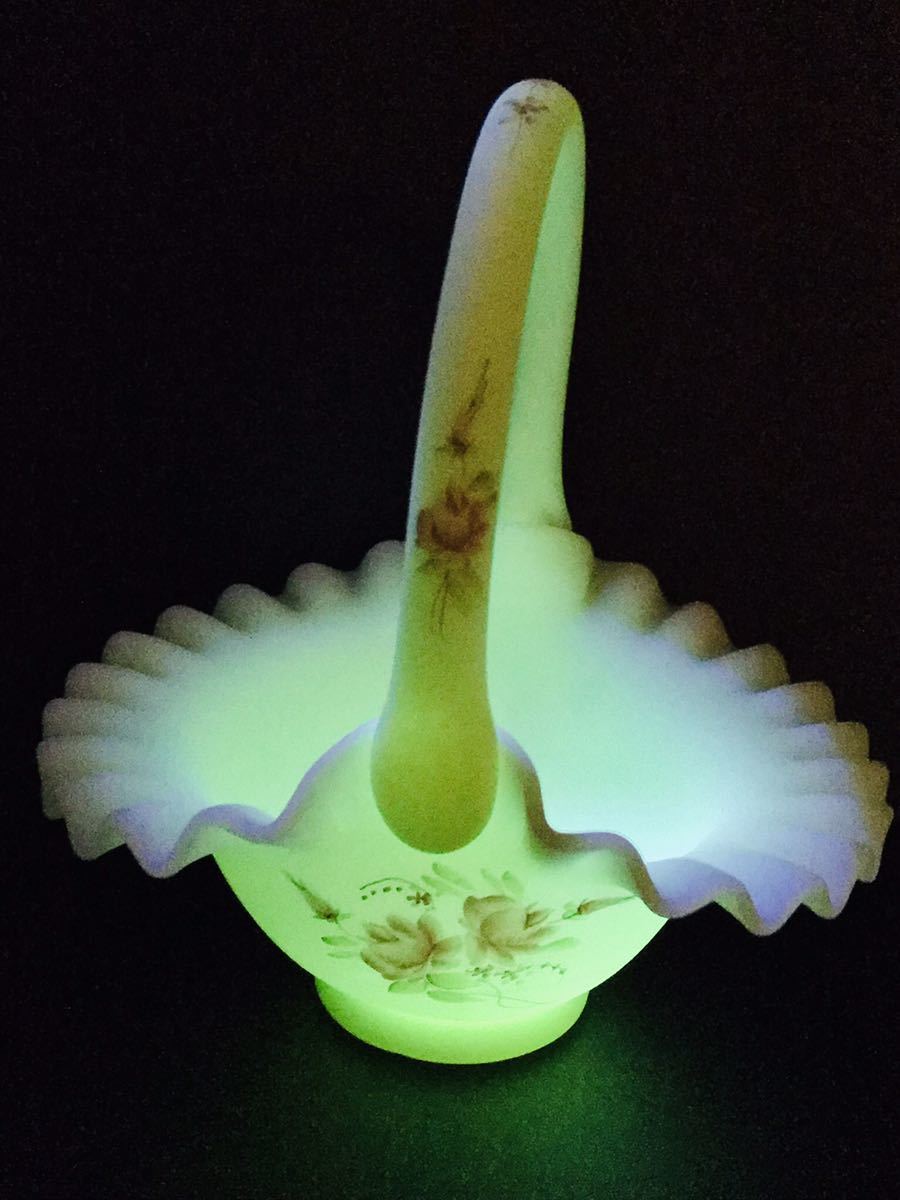 レア！フェントンFentonウランガラス ヴァセリンビンテージUSAアート