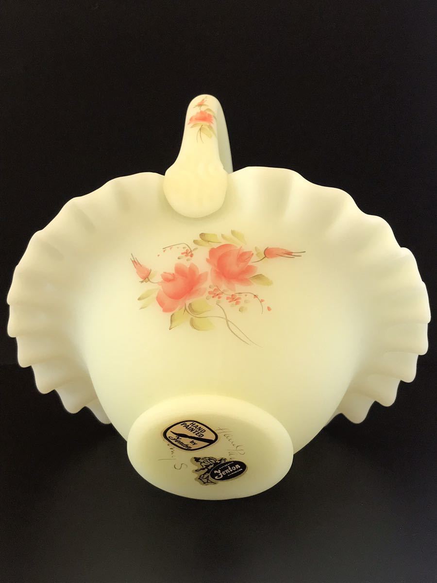 レア！フェントンFentonウランガラス ヴァセリンビンテージUSAアート