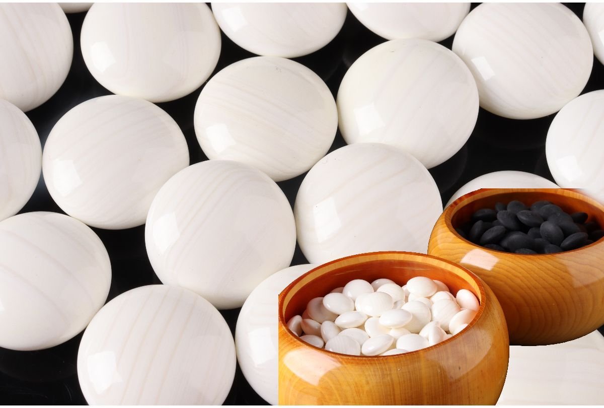 [URA]天然本蛤・那智黒石38号碁石/9-1-115(検)骨董/日向産/スワブテ/スワブデ/囲碁/将棋/碁笥/娯楽/趣味/碁石/日向産/国産/雪印