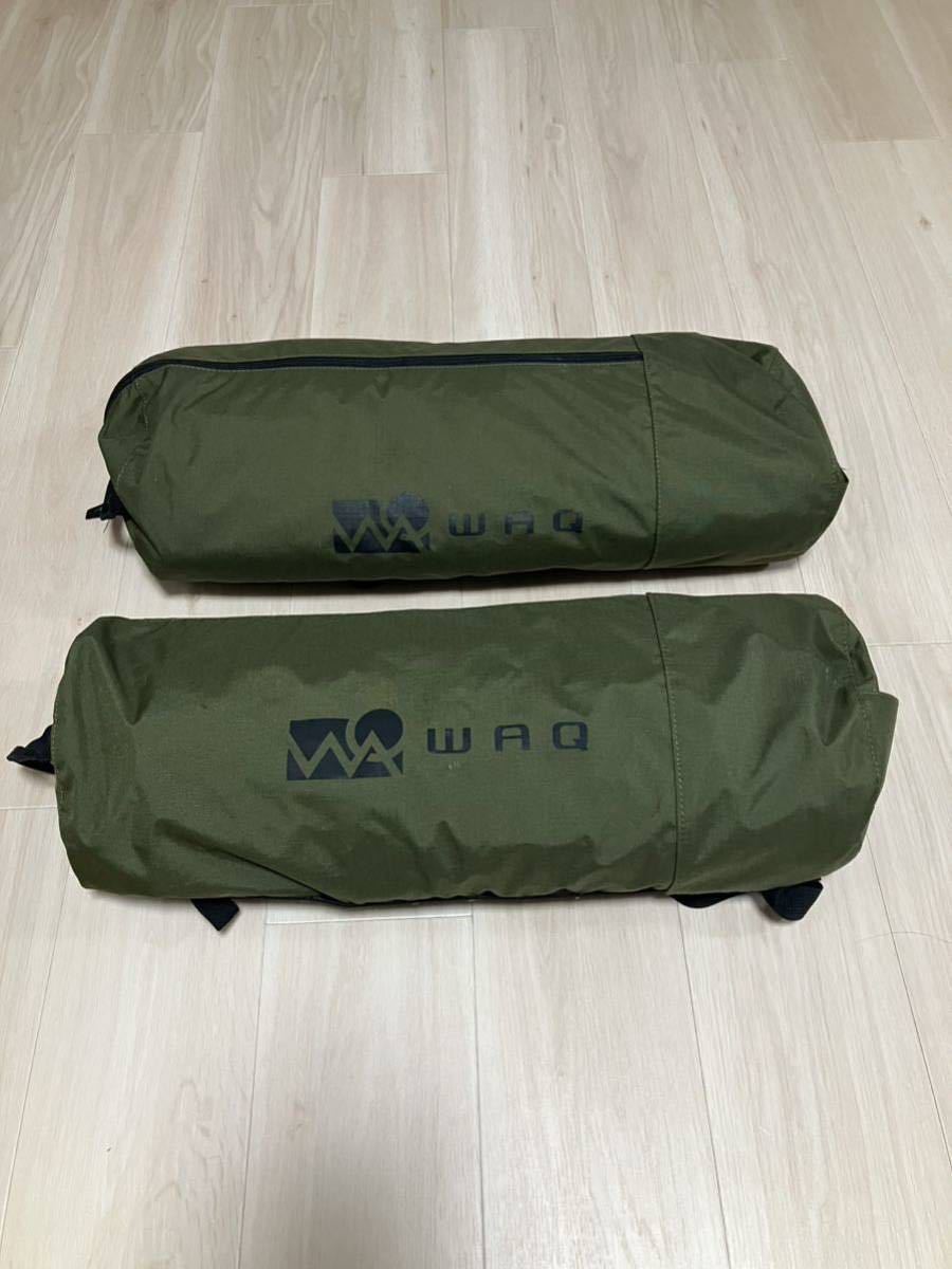 WAQ 2WAY フォールディング コット オリーブ 2個セット WAQ 2WAY
