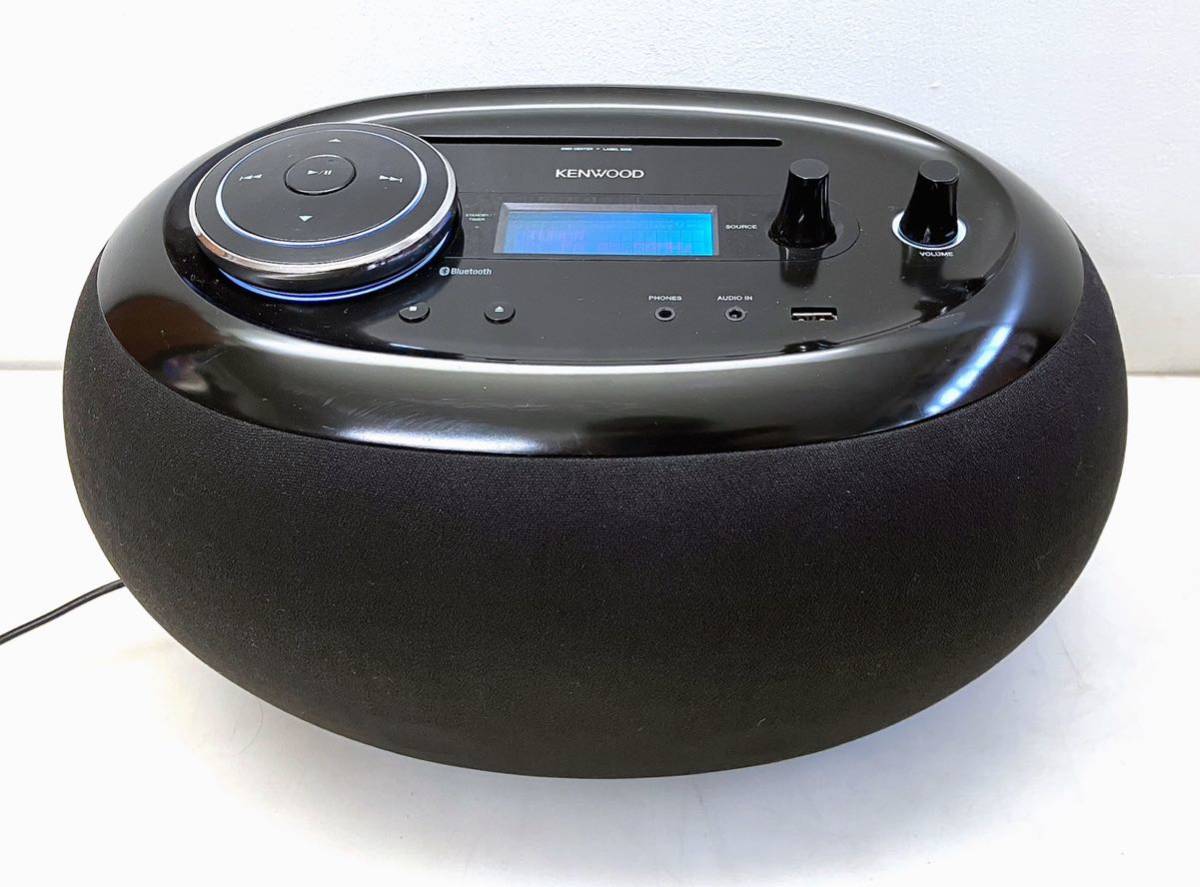 J37301▲動作品 KENWOOD AP-300 黒 コンパクトHi-Fiシステム リモコン付 ケンウッド/CD/USB/AM FMラジオ/iPod/Bluetooth