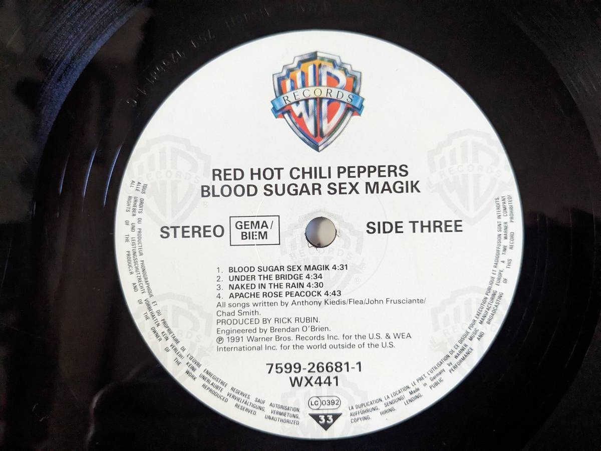 ◇Gerオリジナル盤 美品2枚組LP◇RED HOT CHILI PEPPERS /「BLOOD