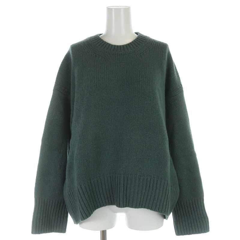 ギャルリーヴィー GALERIE VIE トゥモローランド 21AW ニット セーター プルオーバー ウール 長袖 S 緑 グリーン レディース